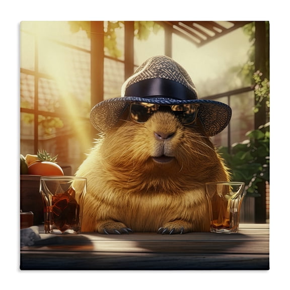 Stupell Industries Eclectic Beaver & Summer Sunlight Canvas Art, 17 x 17, by Jim Baldwin