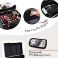 thumbnail image 4 of Estuche de maquillaje Costravio Professional 3 en 1 con ruedas negro, 4 of 7