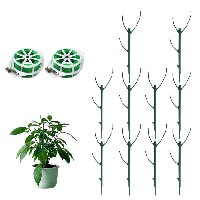 braveheart Stackable Plant Support Anti-Corrosion Climbing Stick Horticulture Tomato Growth Holder Spliceable Rust Cage for 10PCS+2pcs 20m wire