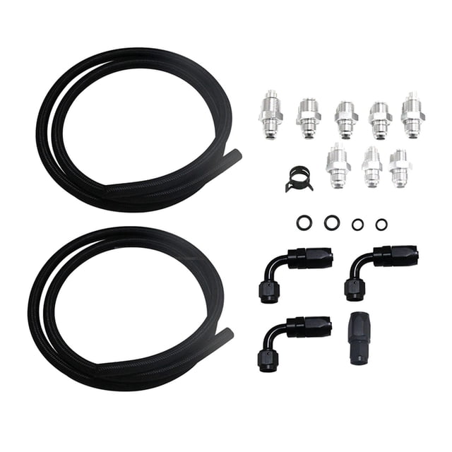 S SERENABLE Kit de Tuyau de Pompe de Direction Assistée 551082 Aluminium Remplacement Universel pour LS Moteurs Pièces de Réparation Installation Facile Robuste
