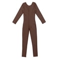 thumbnail image 6 of Miutii Kids Boys Girls Full Bodysuit Gymnastics Dance Unitard Leotard Jumpsuit Ballet Dance Halloween Dance Costumes Brown 11-12, 6 of 7