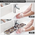 thumbnail image 4 of Mexico Flower Ornament Sink Splash Guard for Faucet 2 Packs Faucet Absorbent Mats, Ethnic Tribal Style Faucet Handle Drip Catcher Quickly Drying Mat for Kitchen Counter Bathroom RV, 14.9"x5.5", 4 of 7