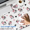 thumbnail image 2 of Long Mouse Pads for Desk,White Cow Heart Pattern Desk Mats on Top Of Desks, Desk Mouse Pad Extra Large with 3mm Non-Slip Base and Stitched Edge for Gaming,Office,Work,Home 47.3"x23.6", 2 of 6