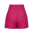 thumbnail image 5 of Okbop Athletic Shorts for Women Summer Solid Color High Waist Shorts Biker Shorts with Pockets Hot Pink XL(10), 5 of 7