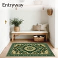 thumbnail image 3 of ODIKA 4'x6' Machine Washable Non-Slip Area Rug, and Plush Geometric Spotted High Traffic Rug, Green, 61836, 3 of 7