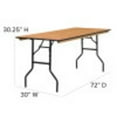 thumbnail image 6 of Flash Furniture Gael 6' Rectangular Wood Folding Training and Event Table, Natural, 6 of 12