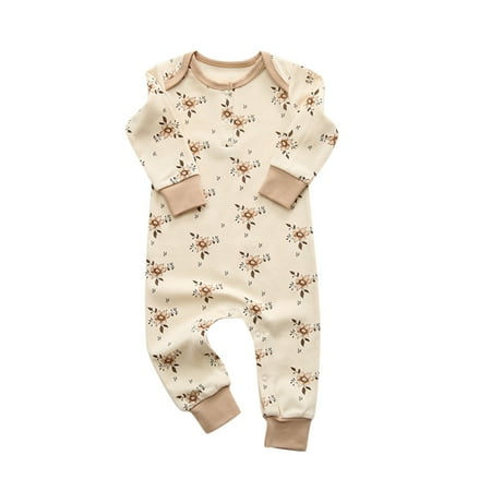 

JDEFEG Baby Boy Jumpsuit Baby Boys Girls Sleepwear Romper Long Sleeve Print Bodysuit Romper Jumpsuit Pajamas Boys 2T Dress Outfit Polyester Light Blue 90