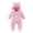Q33 Pink, variant on Mifsaly Girls Boys Baby Fleece Romper Infant Long Sleeve Sherpa Rompers with Cute Animal Bear Embroidery and Zipper Closure Infant Winter Warm Pajamas Clothes