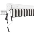 thumbnail image 6 of Awntech 16 Ft Key West Left Motorized Heavy Duty Patio Retractable Awning with Cassette (192in x 9.38in x 120in), Black/White Stripe, 6 of 7