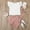 Pink Suspender Set, variant on Toddler Kid Little Girls Summer Outfits Ruffle Sleeveless T Shirts Tops Suspender Shorts Skirt Overall Casual Clothes Set