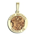 thumbnail image 2 of Saint Michael Doubledside AIR FORCE Religious Medal 3/4 Inch Solid 14K Yellow Gold, 2 of 2