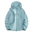 thumbnail image 2 of Zivyakyro Lightweight Rain Jacket Men Zip up Cycling Hiking Windbreaker Jackets Performance Long Sleeve Plain Loose Blue S, 2 of 8
