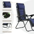 thumbnail image 6 of MF Studio Padded Zero Gravity Chair Folding Outdoor Patio Recliner with Adjustable Headrest and Cup Holder, Blue, 6 of 11