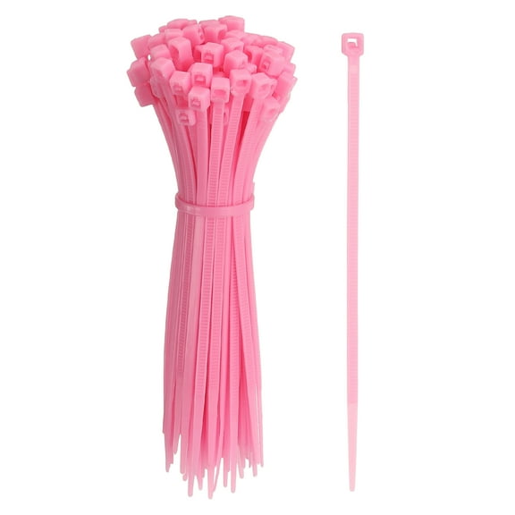 Zip Ties Plastic Cable Ties, Self-Locking Wire Zip Tie 4 Inch - (1000 Pack, Pink)