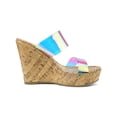 thumbnail image 3 of BLISSFUL STEP Women's Shoes Platform Clear Straps Wedge Heel Sandals Colorful 8, 3 of 7