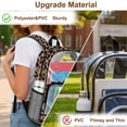 thumbnail image 6 of ZIATUBLES Clear Backpack, Heavy Duty Fabric & PVC Transparent Bookbag with Tiger Flower Leopard Print, Large Capacity See Through Backpack for School College Work Travel Security, 6 of 7
