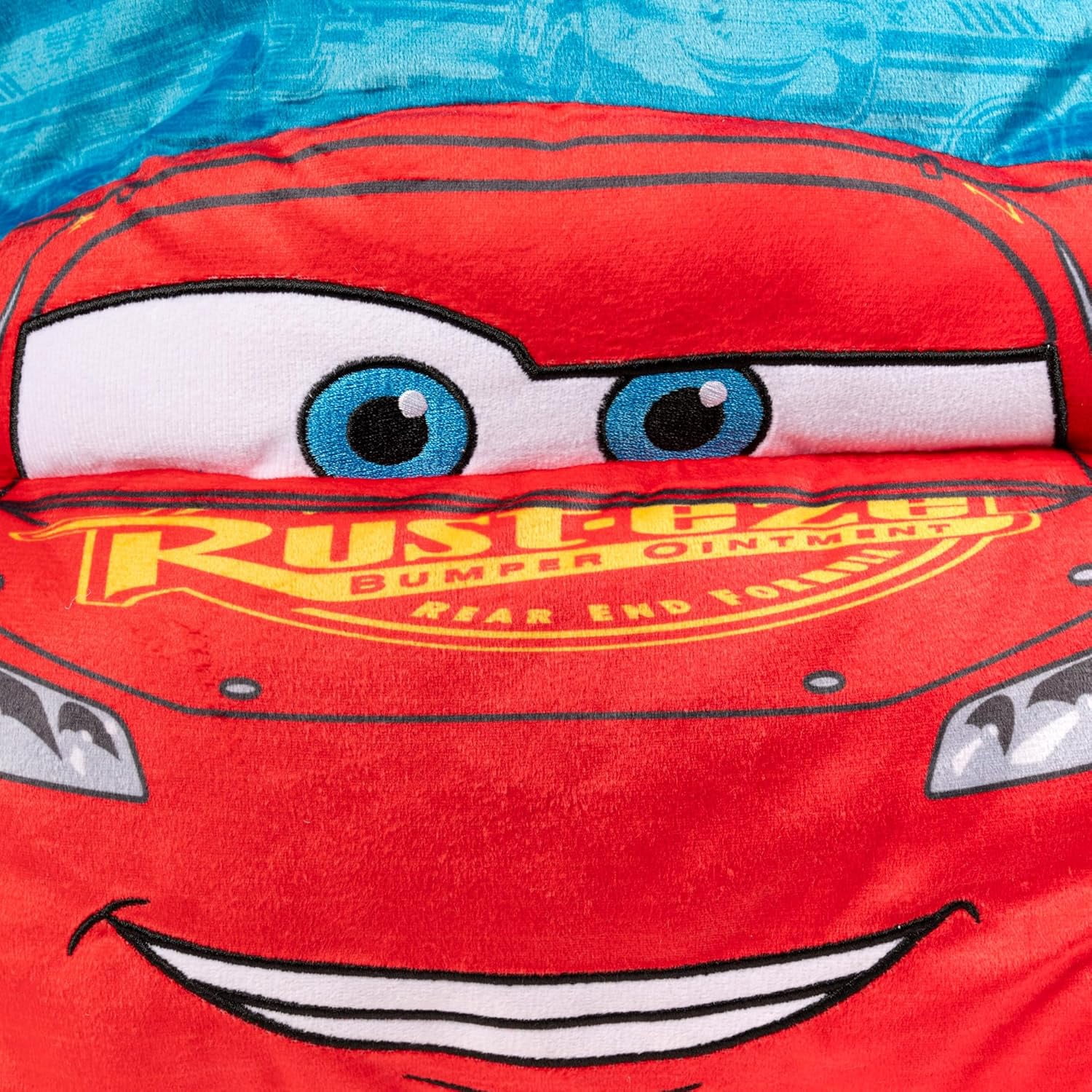 Disney Cars Kids Lightning McQueen Velboa Polyester 3D Snuggle Pillow, Soft, Huggable