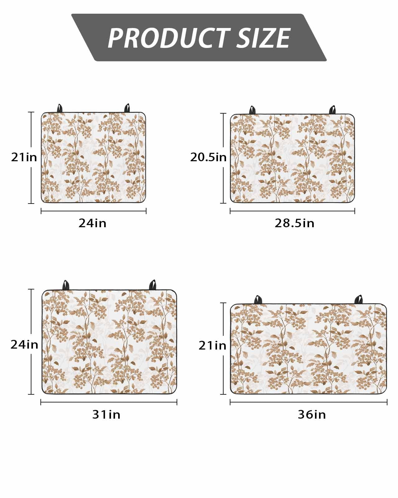 Stove Top Covers for Electric Stove, Brown Fruit Glass Stovetop Cover Protector, Vintage Plant Nature Botanical Flower Induction Cooktop Protector Oven Mat for Kitchen Countertop 31"x24"