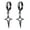 Black, variant on Gothic Punk Metal Drop Earrings Black/Silver Color Star Pendientes Fashion For Women Men Rock Jewelry