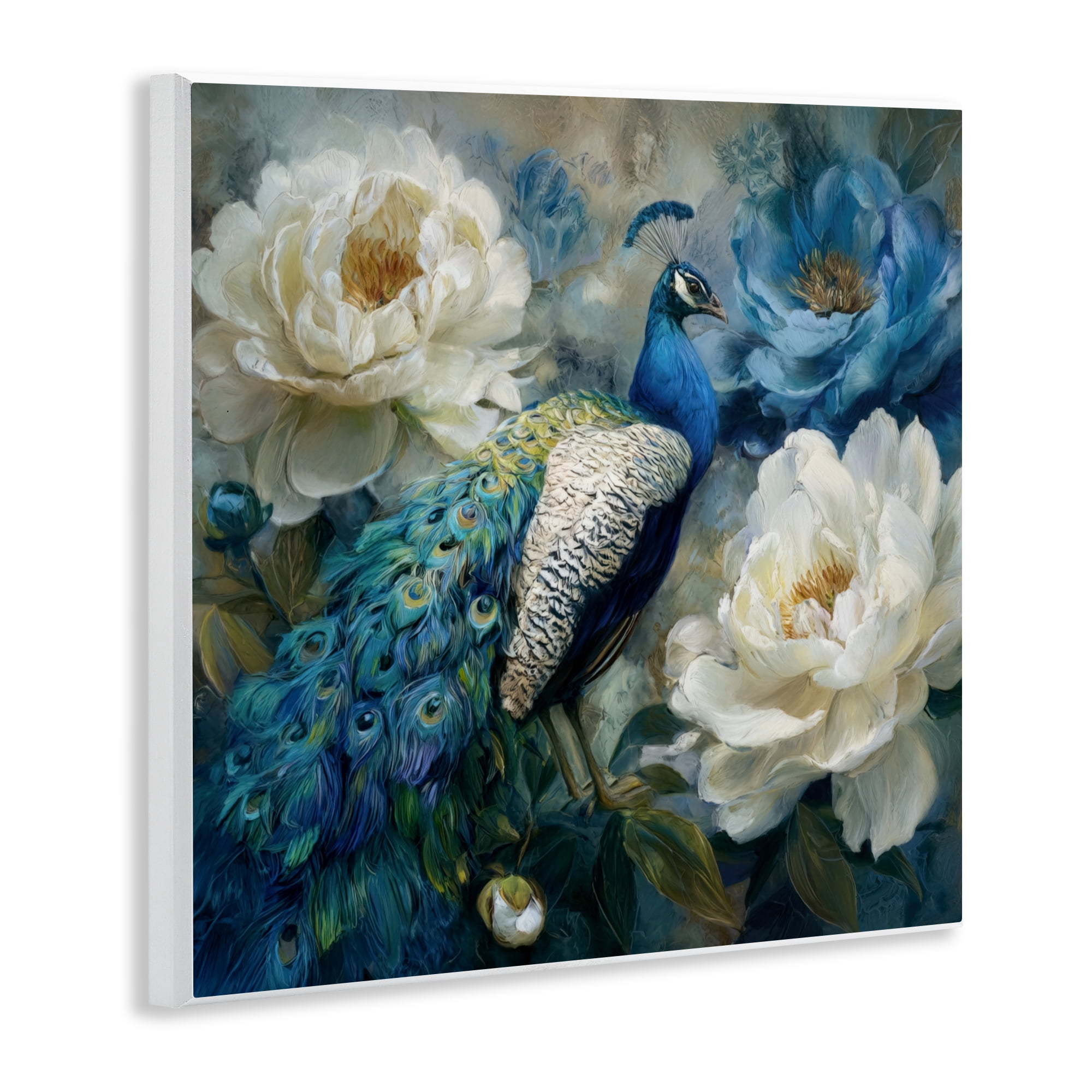 Stupell Industries Pretty Peony Peacock Wall Plaque Art, design by Tina LeCour