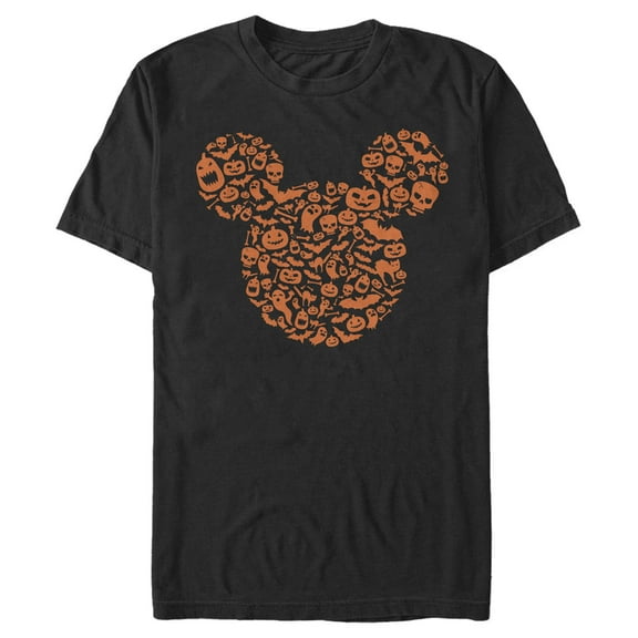 Men's Mickey & Friends Halloween Silhouette Graphic Tee Black Small