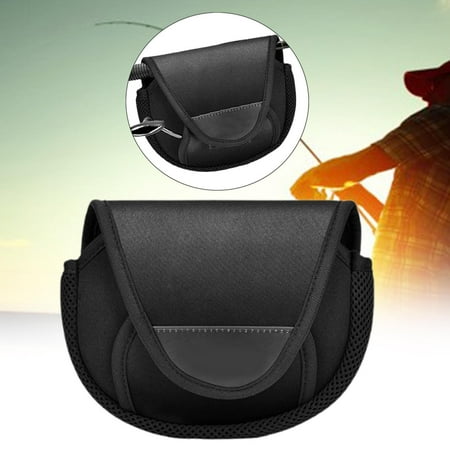 koolsoo Fishing Reel Pouch Portable Case for Baitcaster Reel Bank Fishing 20x16.5cm