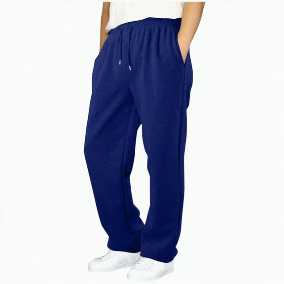TOWED22 Boys Sweatpants Casual Elastic Waist Drawstring Sweat Pants Teens Active Workout Joggers with Pockets(Blue,11-12 Y)