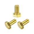 thumbnail image 1 of Unique Bargains Brass Hex Bolts, M8x16mm 3 Pack Fully Thread Grade 4.8 Machine Screws, 1 of 4