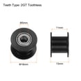 thumbnail image 2 of Uxcell 2pcs 2GT Idler Pulley 5mm Bore 18mm Dia. Aluminum Timing Belt for 10mm Width Belt 3D Printer, Black, 2 of 6