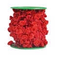 thumbnail image 2 of 32 yardas / rollo de hilo de pesca con perlas artificiales, cadena de , hilo de adorno, para manualidades, bodas, ramos y decoración de fiestas - rojo Sunnimix Cadena de perlas, 2 of 6