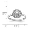 thumbnail image 5 of 10K White Gold Ring Band with Stones Diamond Round, 5 of 5