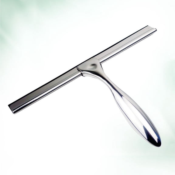 FOMIYES Bathroom Shower Squeegee with Stainless Steel Handle and Rubber Blade for Glass and Mirrors