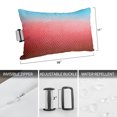 thumbnail image 3 of Outdoor Lumbar Pillows with Strap & Insert Red Blue Hexagonal Tiles Recliner Head Pillow Pack of 2 Ombre Honeycomb Waterproof Headrest Patio Lounge Chair Pillows for Beach Office 11x16 Inch, 3 of 9