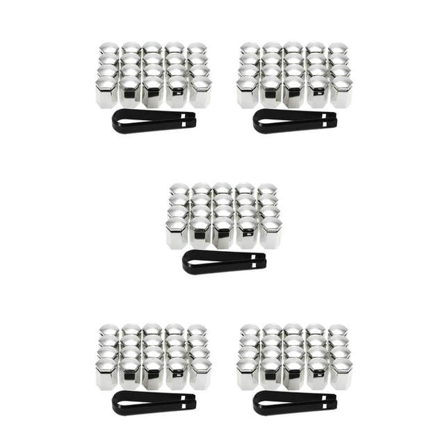 Scienceny 20 piezas tapa de válvula de neumático de coche portátil elegante reemplazo Universal Hexagonal Guard Protector accesorios plata Type2 NO2