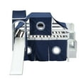 thumbnail image 3 of Aukfa Full Size Loft Bed with Slide - House Loft Castle Bed with Stairway Tent Tower for Kids - Navy, 3 of 8