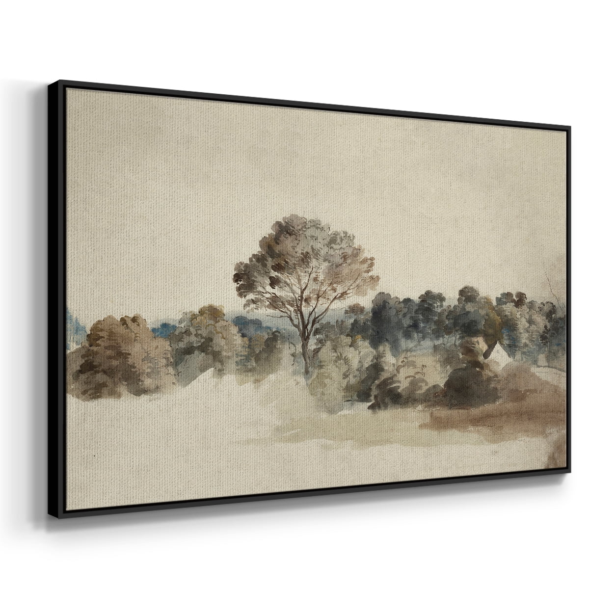 Vintage Landscape-MVI By Wexford Home Framed in Black Wood Gallery Wrapped Canvas 17 in. x 25 in.