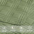 thumbnail image 1 of Chezmoi Collection Kingston 3-Piece Oversized Bedspread Coverlet Set (King, Sage), 1 of 6