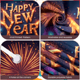 thumbnail image 5 of Decorative Design Happy New Year Banner Polyester Material Celebration Banner Rocket Theme Floral Elements Colorful Theme for Holiday Celebration Indoor Decoration Kids Party, 5 of 9