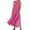 Hot Pink, variant on Tumotour Linen Dresses for Women Sleeveless Long Dress Tank Sundress Round Neck Summer Casual Tshirt Dress Flowy Beach Sundress with pockets