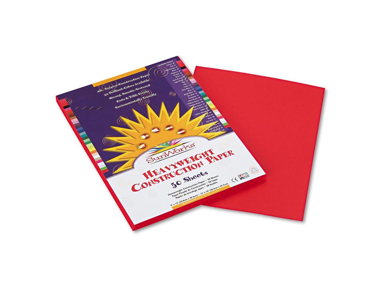 Sunworks 9X12 Holiday Red 50Ct Construction Paper