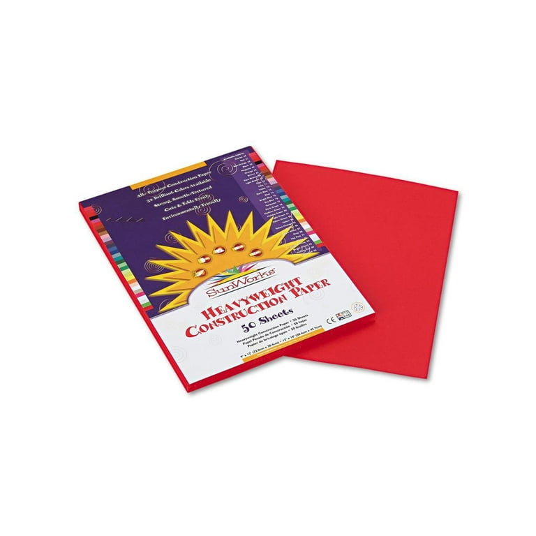 Prang (Formerly SunWorks) Construction Paper Red 9 x 12 50 Sheets