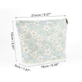 thumbnail image 2 of 1 Pc Bolsa de Cosméticos Duradera para Mujeres para Actividades al Aire Libre Vacaciones Verde Azul Algodón Verde, Azul-S, 2 of 3