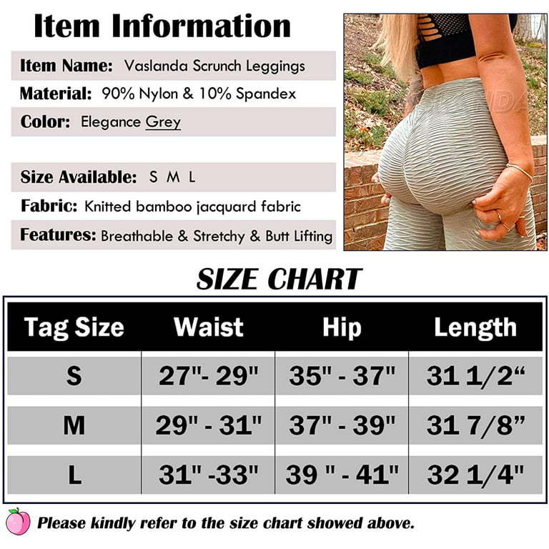 VASLANDA Women's High Waist Yoga Pants Tummy Control Slimming