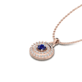 thumbnail image 4 of Round Blue Circle Rose Gold Plated Pendant Congratulation Gift || Ali Baba Jewellery, 4 of 5