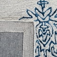 thumbnail image 6 of SAFAVIEH Micro-Loop Leann Medallion Wool Area Rug, Ivory/Blue, 5' x 5' Square, 6 of 7