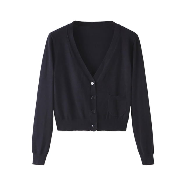 Mgmyaa Women's Cardigan Long Sleeve Knit Short Jacket Sweaters