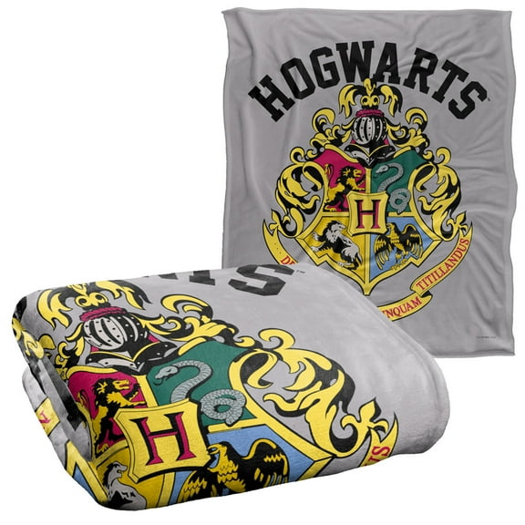 Harry Potter Hogwarts Crest 3 Officially Licensed Silky Touch Super Soft Throw Blanket 50' x 60'