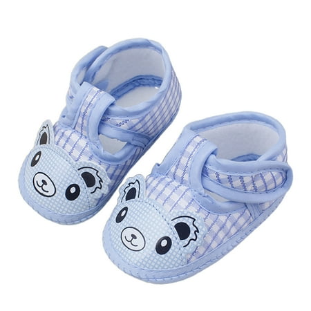 

YeccYuly Baby Boys Girls Walking Infant Shoes Cute Cartoon Toddler Shoes Non-Slip Babies Toddlers Cartoon Bear Breathable Anti-slip Soft Sole Flat Shoes