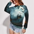 thumbnail image 2 of Raeneomay Long Sleeve Shirts for Women Oversize Halloween Women's Round Neck Long Sleeved Loose Top Hoodie, 2 of 6