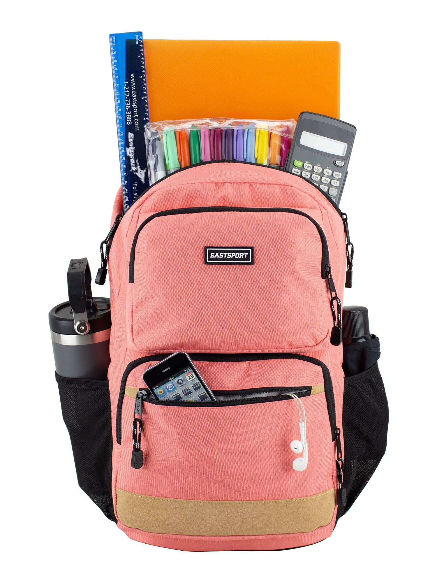 Eastsport Unisex 17" Aurora Core Backpack, Sweet Coral